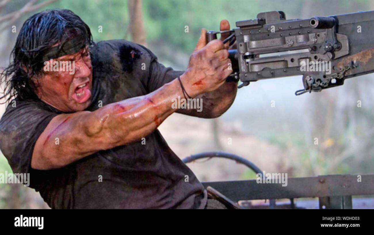 RAMBO 2008 Lionsgate film with Sylvester Stallone Stock Photo