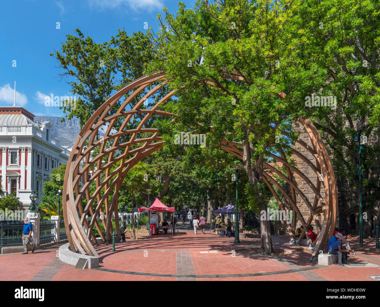 Arch for Arch, a monument commemorating the life and work of Desmond Tutu, Government Avenue, Cape Town, Western Cape, South Africa Stock Photo