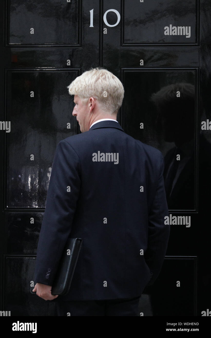 Westminster, London, UK. 29th Aug, 2019. Jo Johnson, Minister for Universities and Science and PM Boris Johnson's brother, enters No 10 Downing Street this evening. Credit: Imageplotter/Alamy Live News Stock Photo