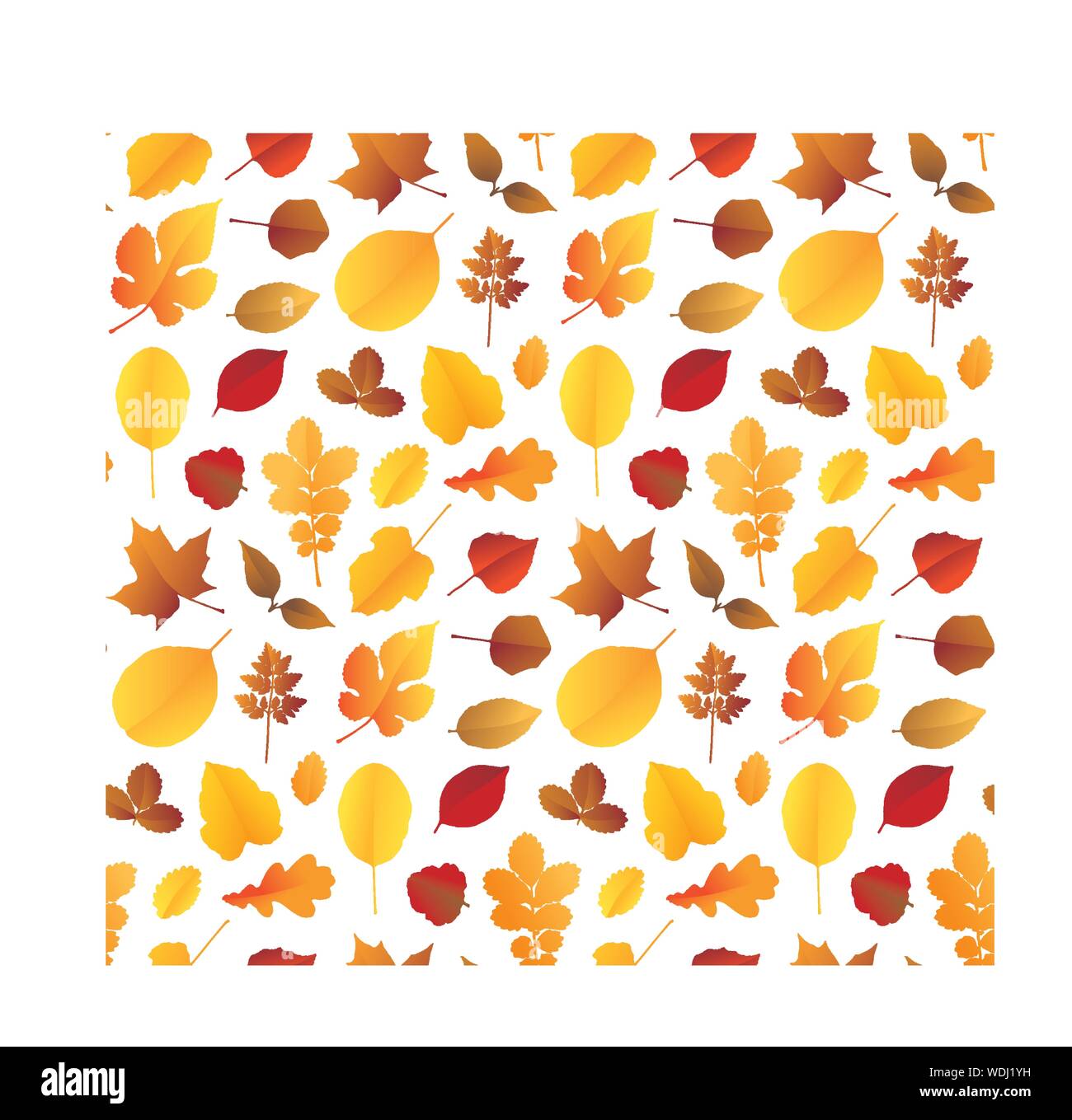 Colorful autumn leaves seamless pattern background. Vector illustration ...