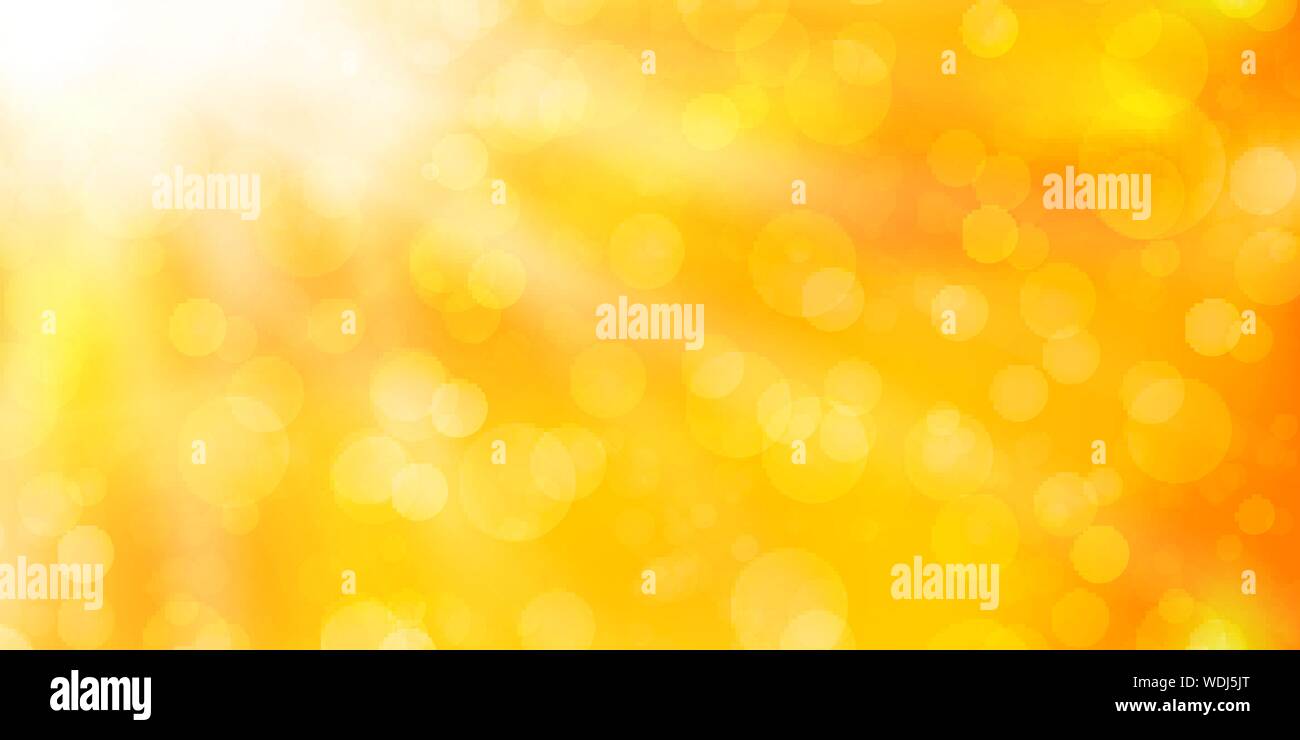 Orange abstract background with bokeh. Vector illustration Stock Vector