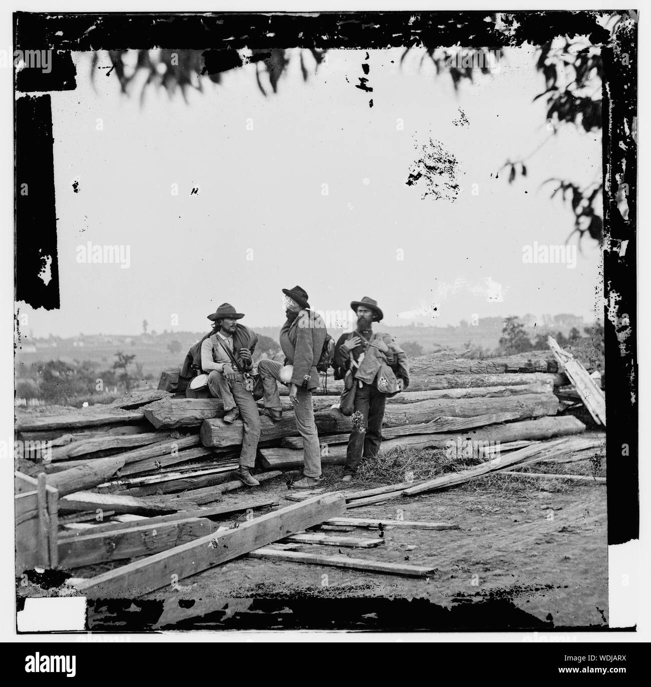 Gettysburg, Pa. Three Confederate prisoners Abstract Selected Civil