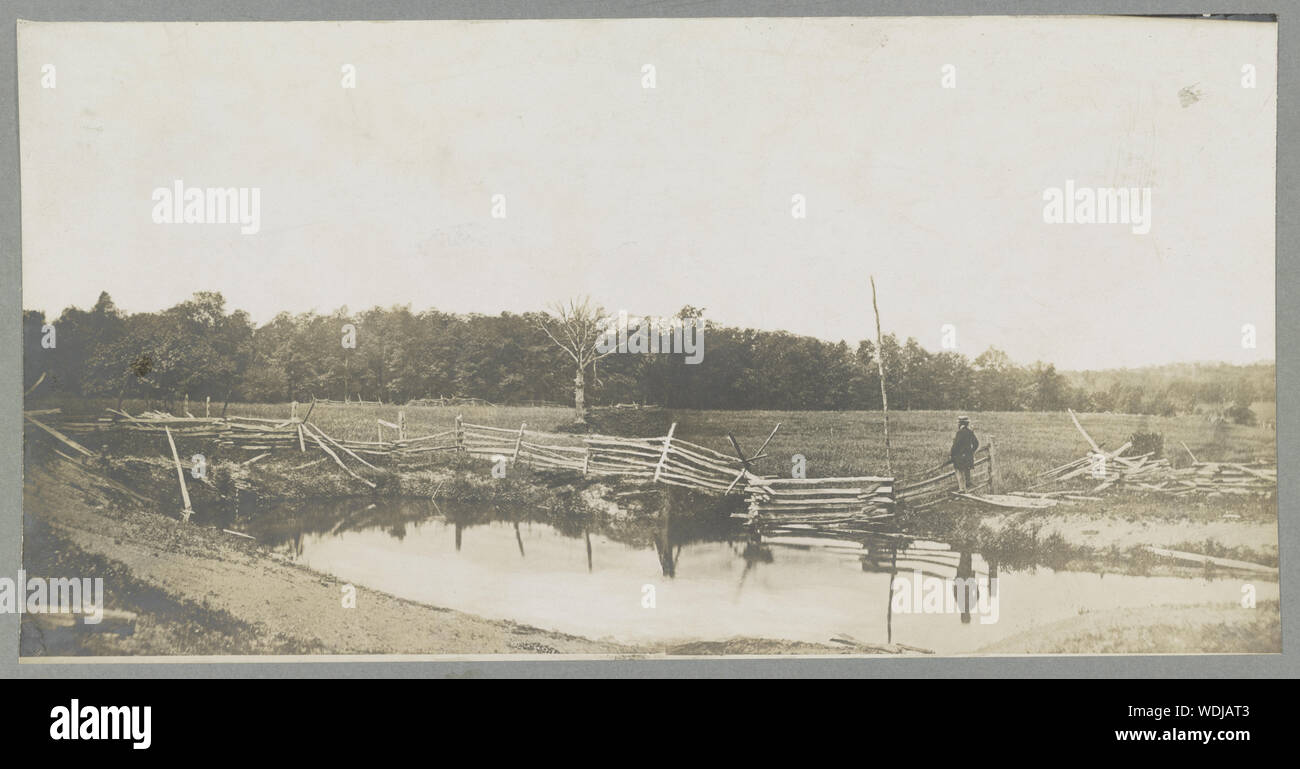 Gettysburg, Pa. July 1863. Battlefield of Gettysburg. Woods on left of