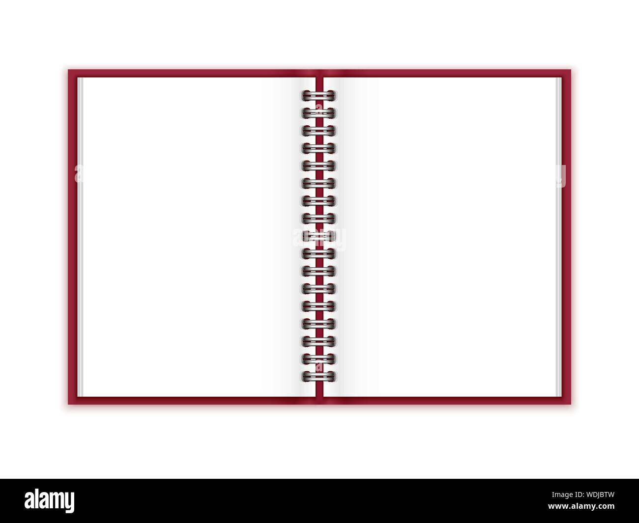 Open notebook isolated on white background vector Stock Vector