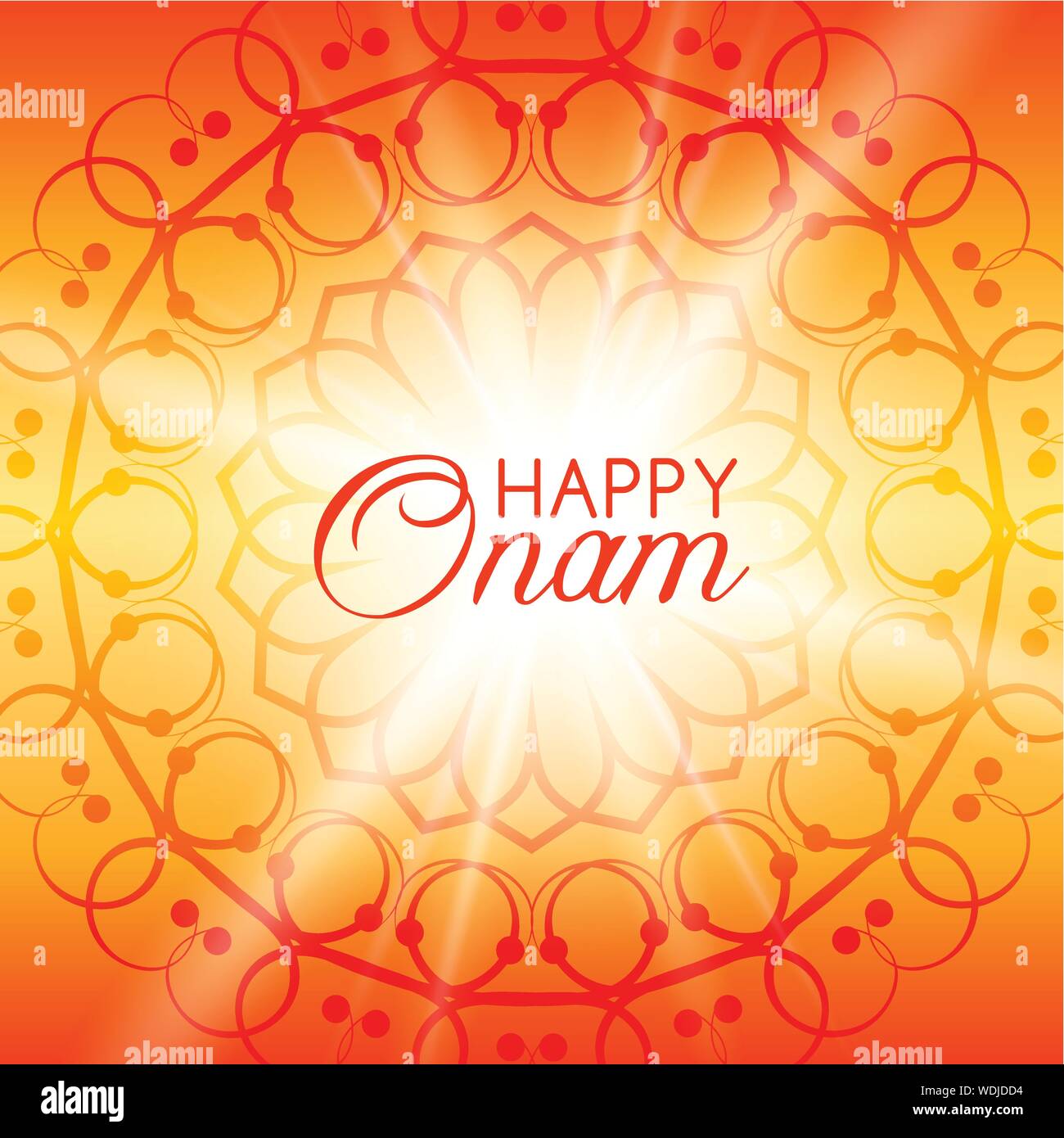 Happy Onam. Vector greeting card with rangoli Stock Vector Image & Art -  Alamy