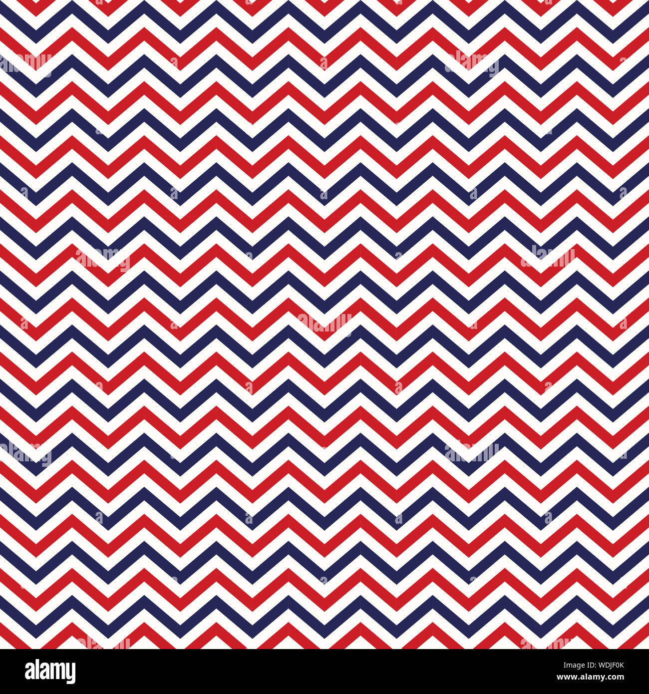 American National Colors Red White Blue Zigzag Seamless Pattern