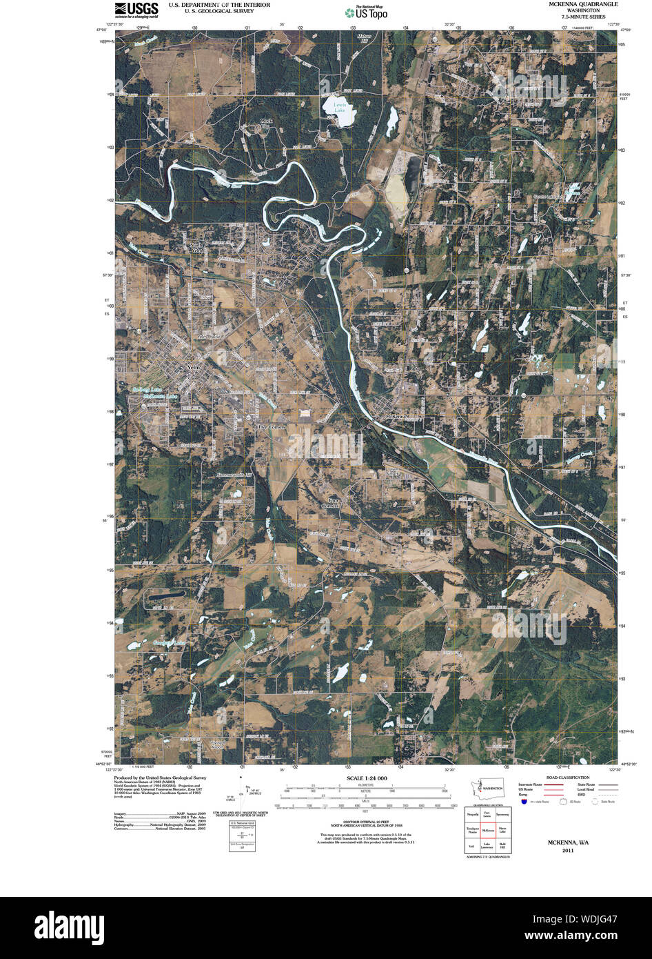 Mckenna washington state map hires stock photography and images Alamy