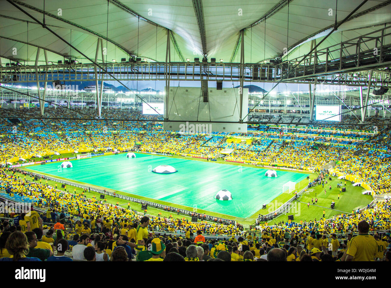 Confederations Cup 2013 Final: Spain 3-0 Brazil, Maracana Stadium, Rio de Janeiro, Brazil Stock Photo