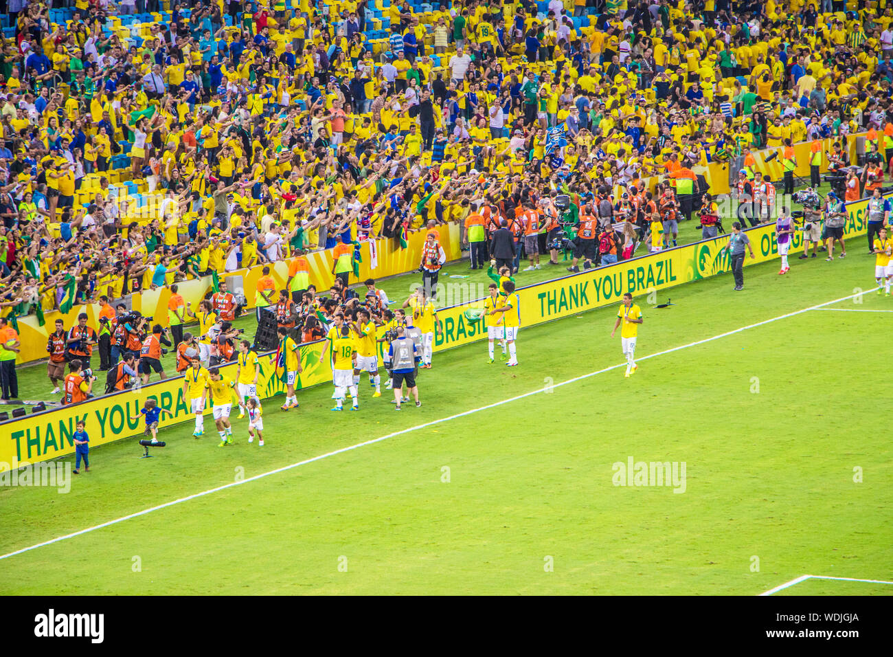 Confederations Cup 2013 Final: Spain 3-0 Brazil, Maracana Stadium, Rio de Janeiro, Brazil Stock Photo