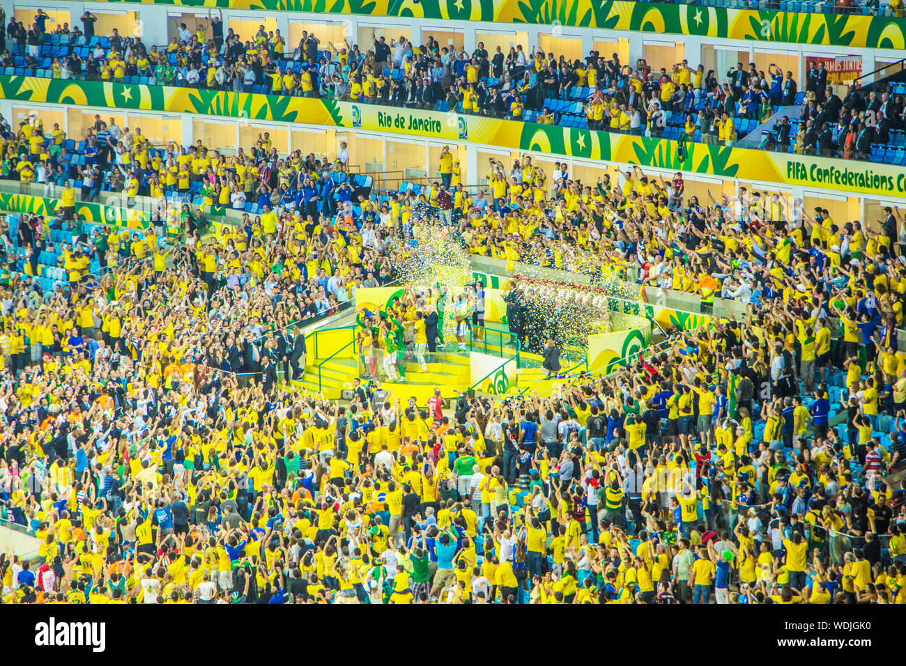 Confederations Cup 2013 Final: Spain 3-0 Brazil, Maracana Stadium, Rio de Janeiro, Brazil Stock Photo