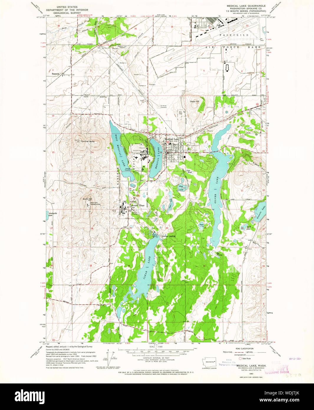 Medical lake washington map hires stock photography and images Alamy