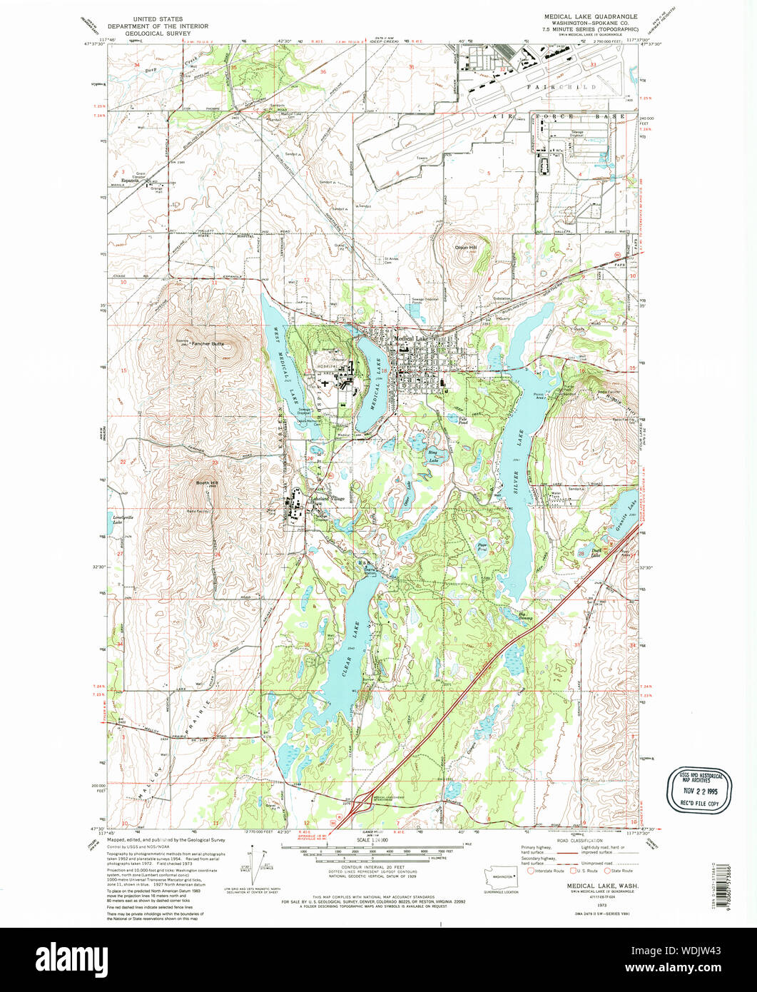 Map of medical lake hires stock photography and images Alamy
