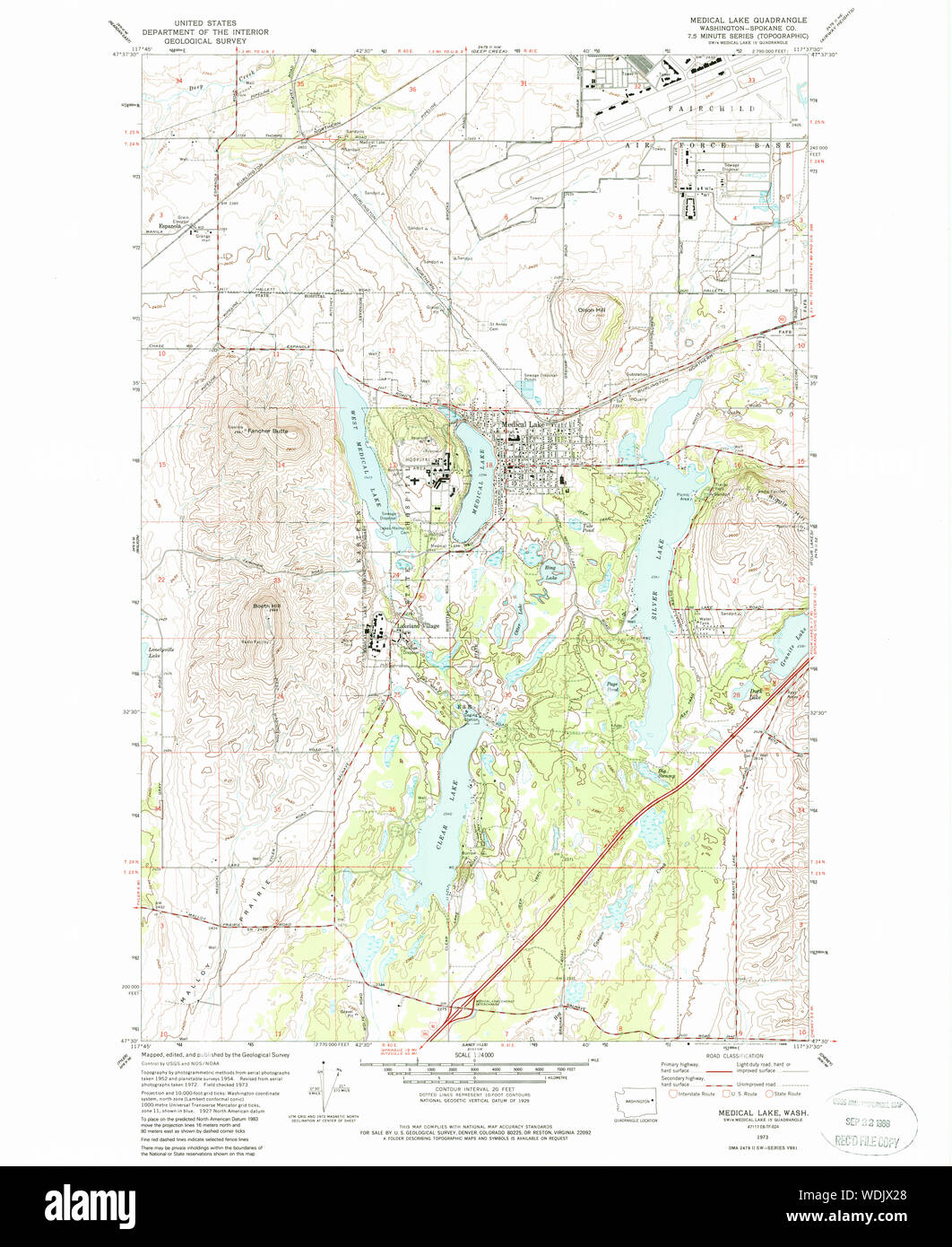 Medical lake washington map Cut Out Stock Images & Pictures Alamy