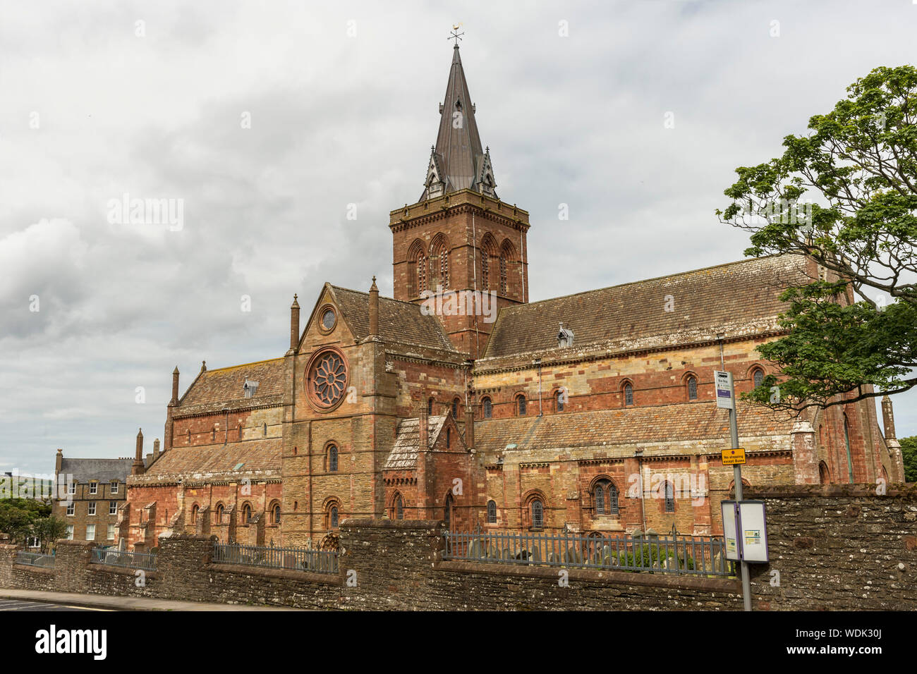 Saint Magnus Cathedral in Kirkwall in the Orkney Islands of Scotland. Stock Photo