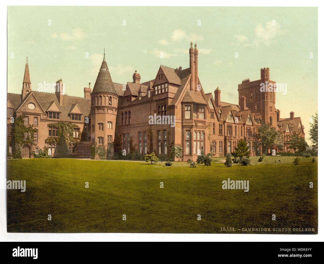 Cambridge, Girton College. 1 photomechanical print : photochrom, color ...