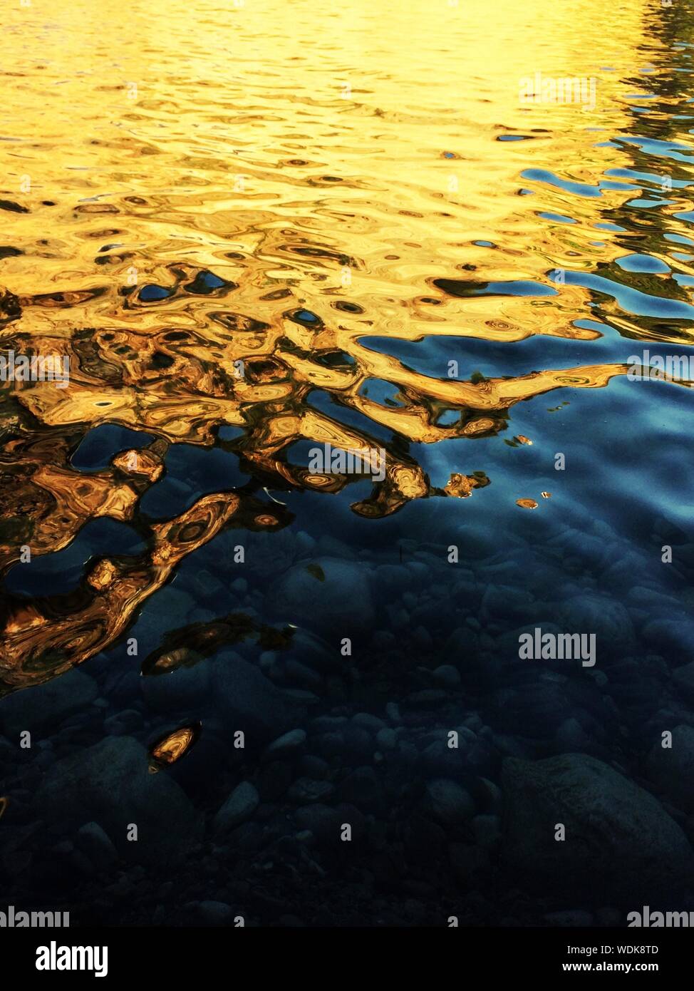 Close-up Of Water Surface Level Of Sea Stock Photo