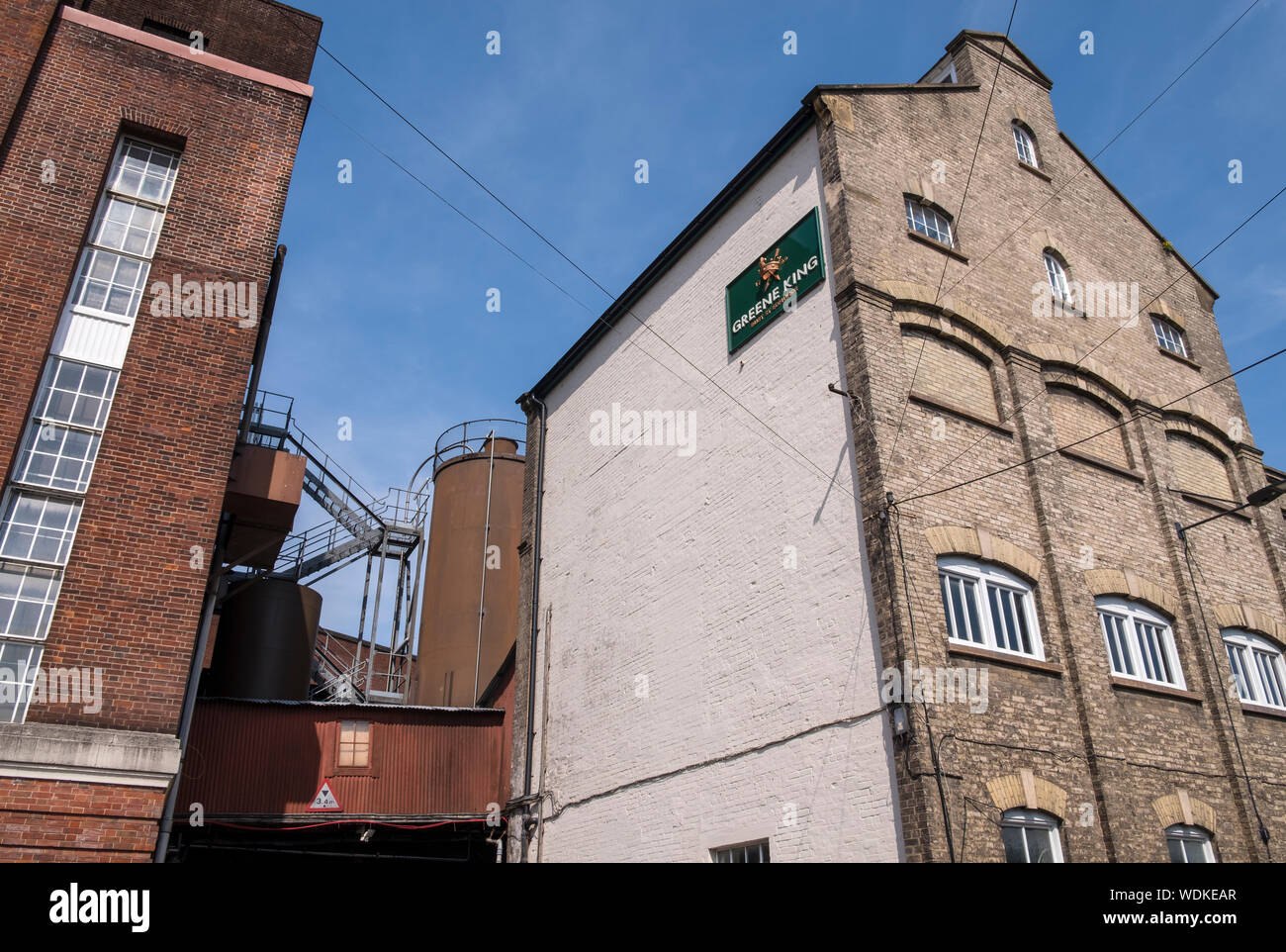 The Greene King brewery, Bury St Edmunds, Suffolk, UK. Stock Photo