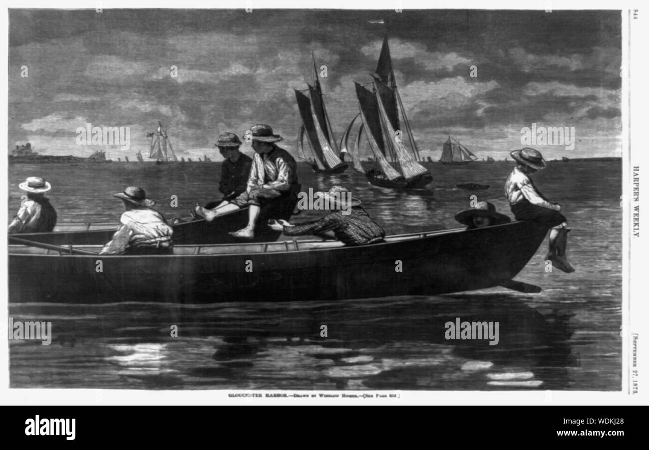 Gloucester harbor / drawn by Winslow Homer. Abstract/medium 1 print