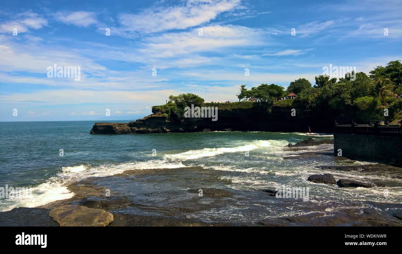Scenic View Of Bali Island Against Sky Stock Photo