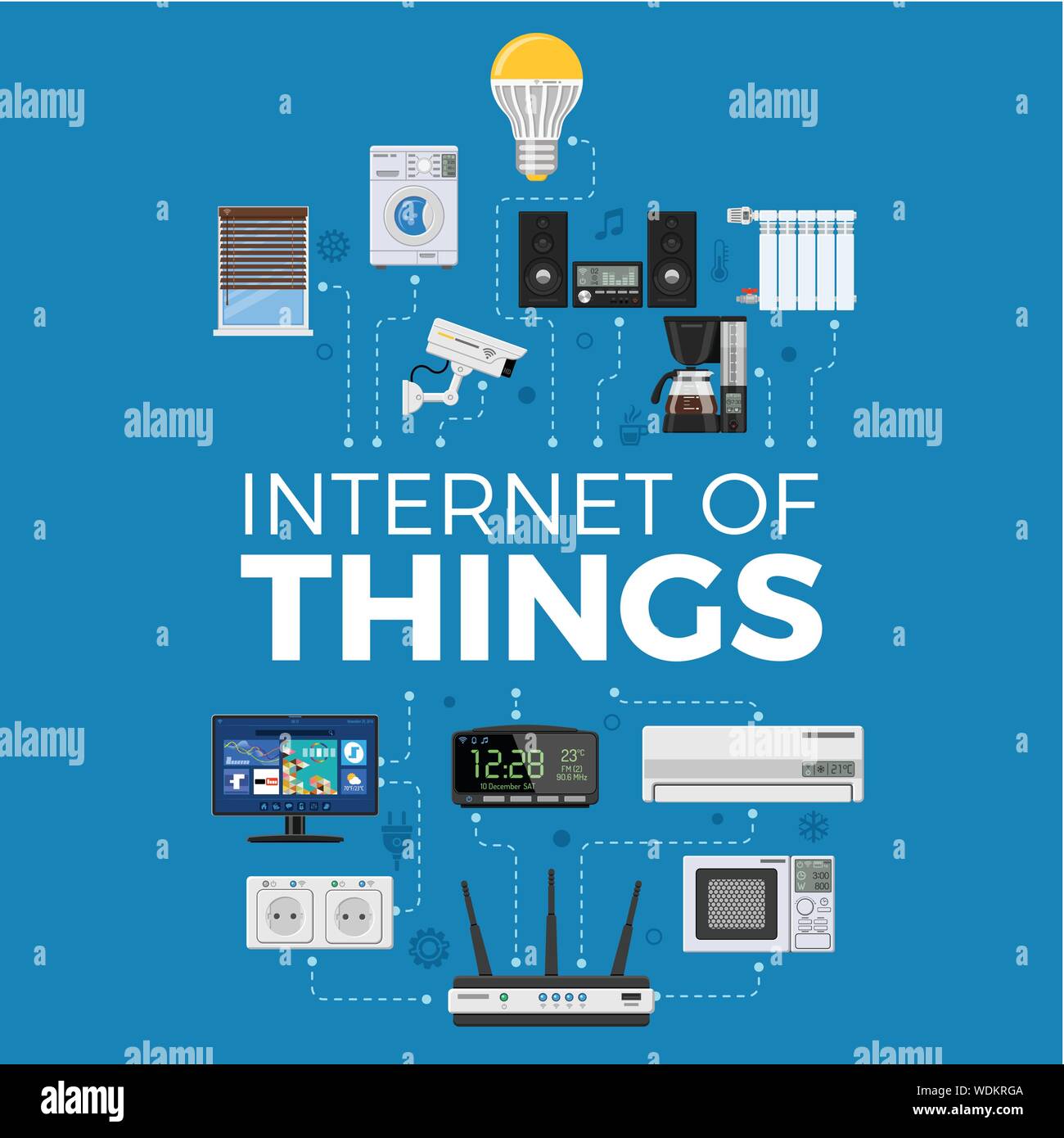 Smart Home and Internet of Things Stock Vector