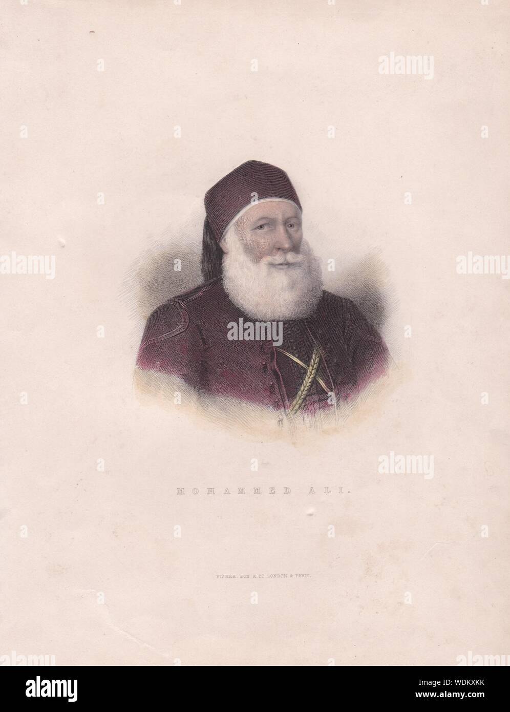 Ottoman governor of egypt from 1805 to 1848 hires stock photography