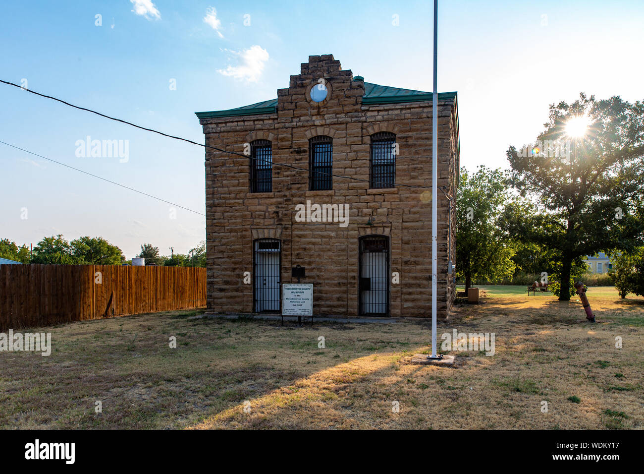 The historic 1893 Throckmorton county jail in Throckmorton, Texas Stock Photo Alamy