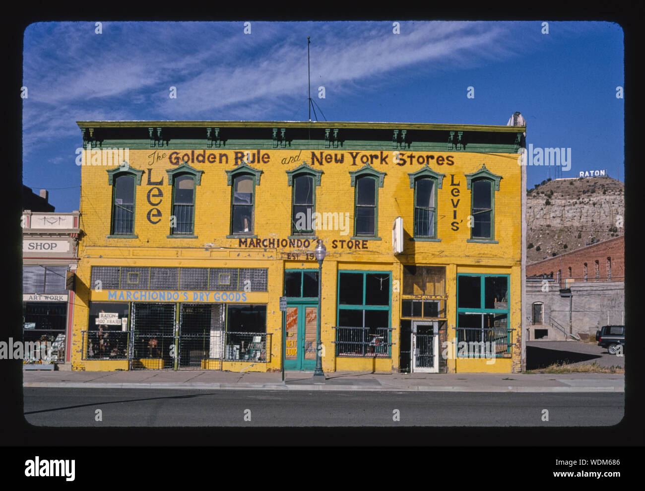 Golden Rule and New York Stores, South 1st Street, Raton, New Mexico Stock Photo