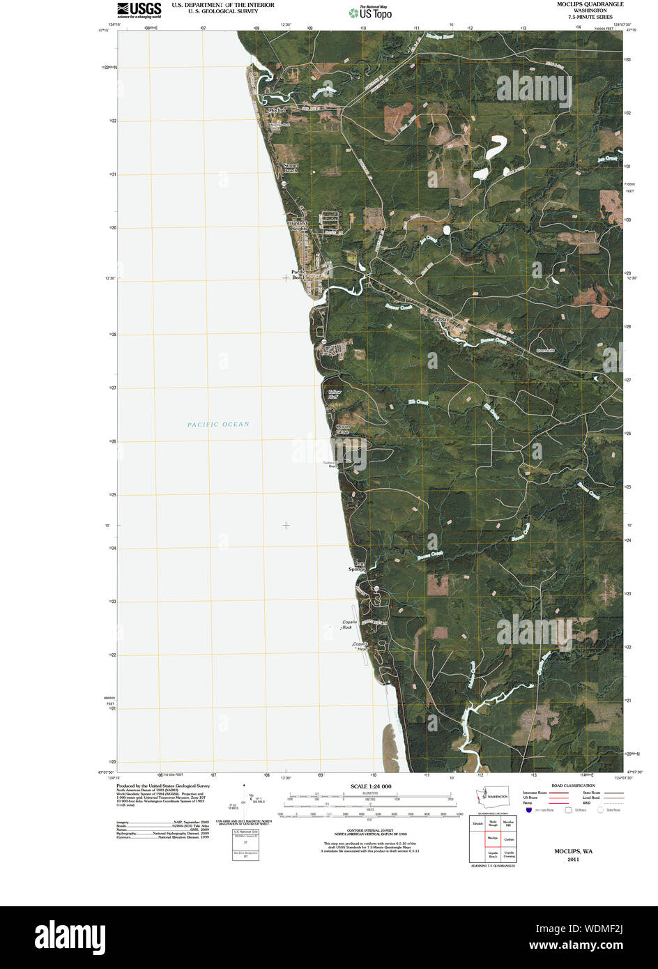 Map of moclips washington Cut Out Stock Images & Pictures Alamy