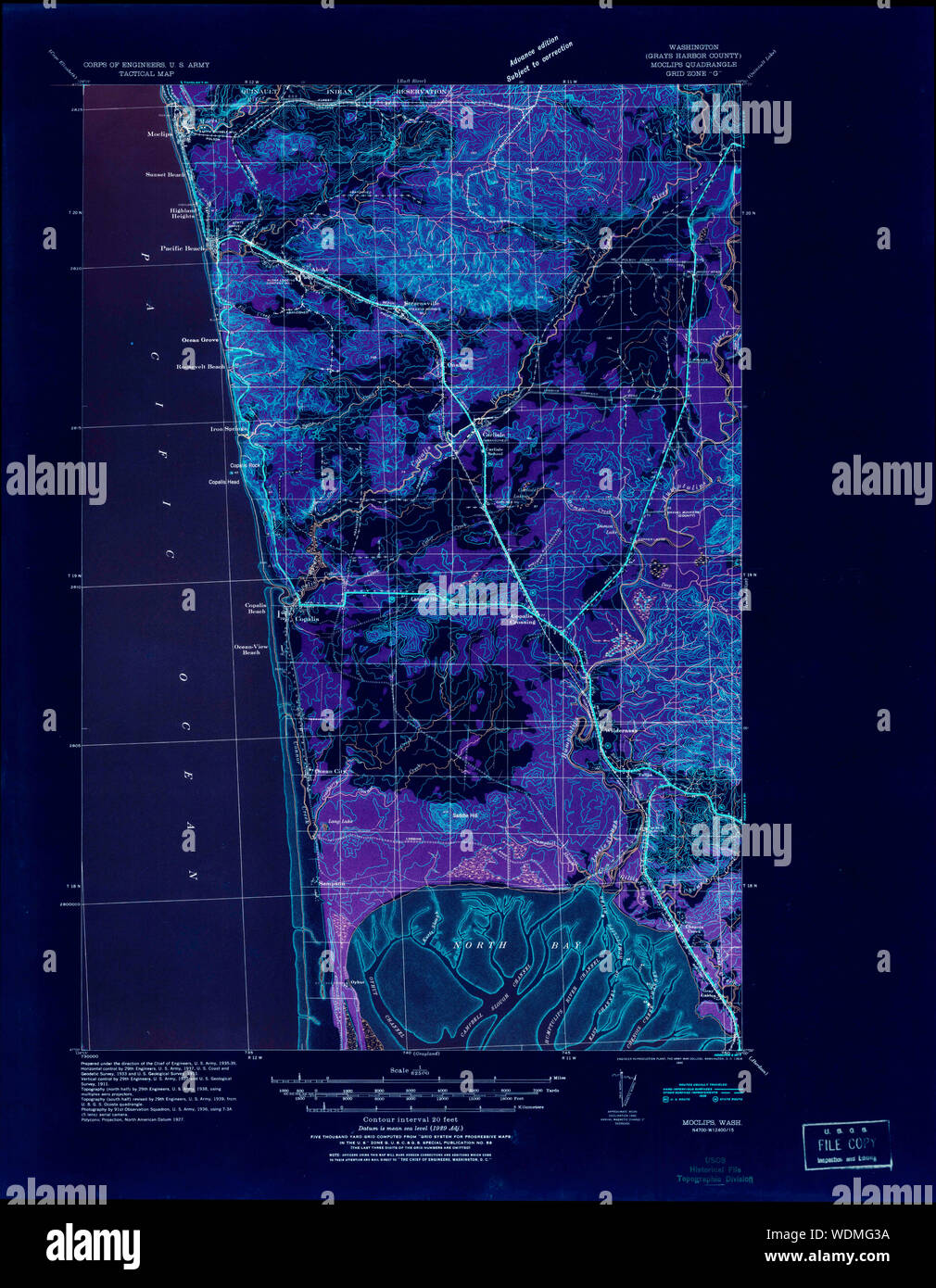 Moclips washington state map hires stock photography and images Alamy