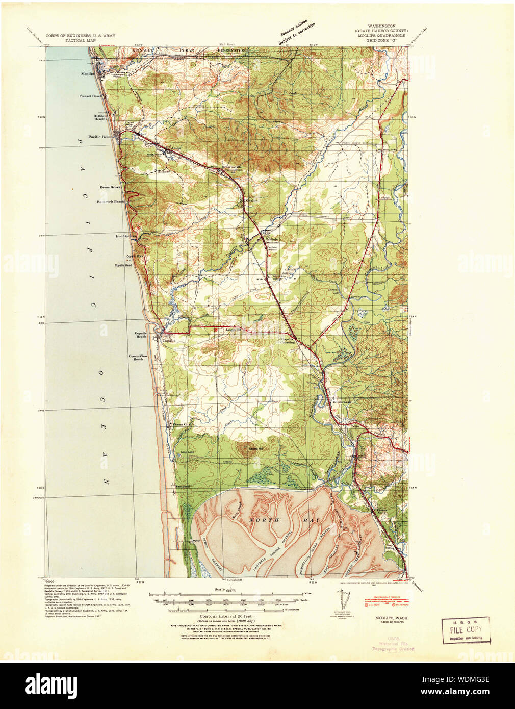 Moclips map hires stock photography and images Alamy
