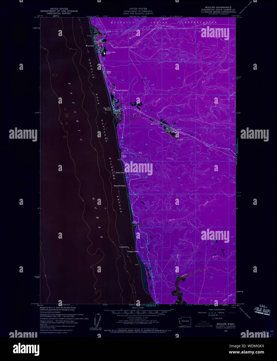 Moclips washington map hires stock photography and images Alamy