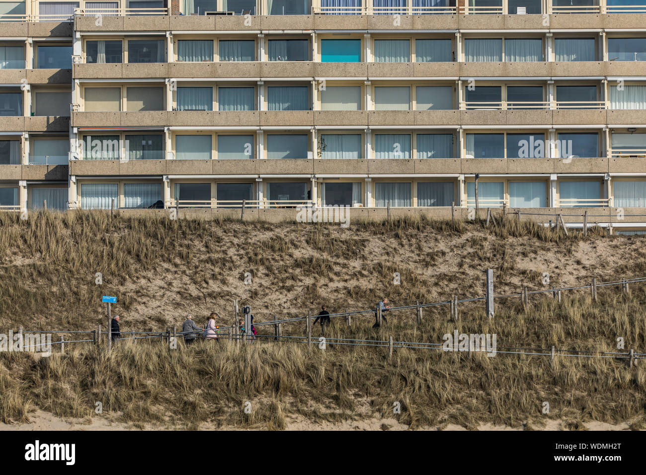 Residential complex, apartment house, apartments on the North Sea beach