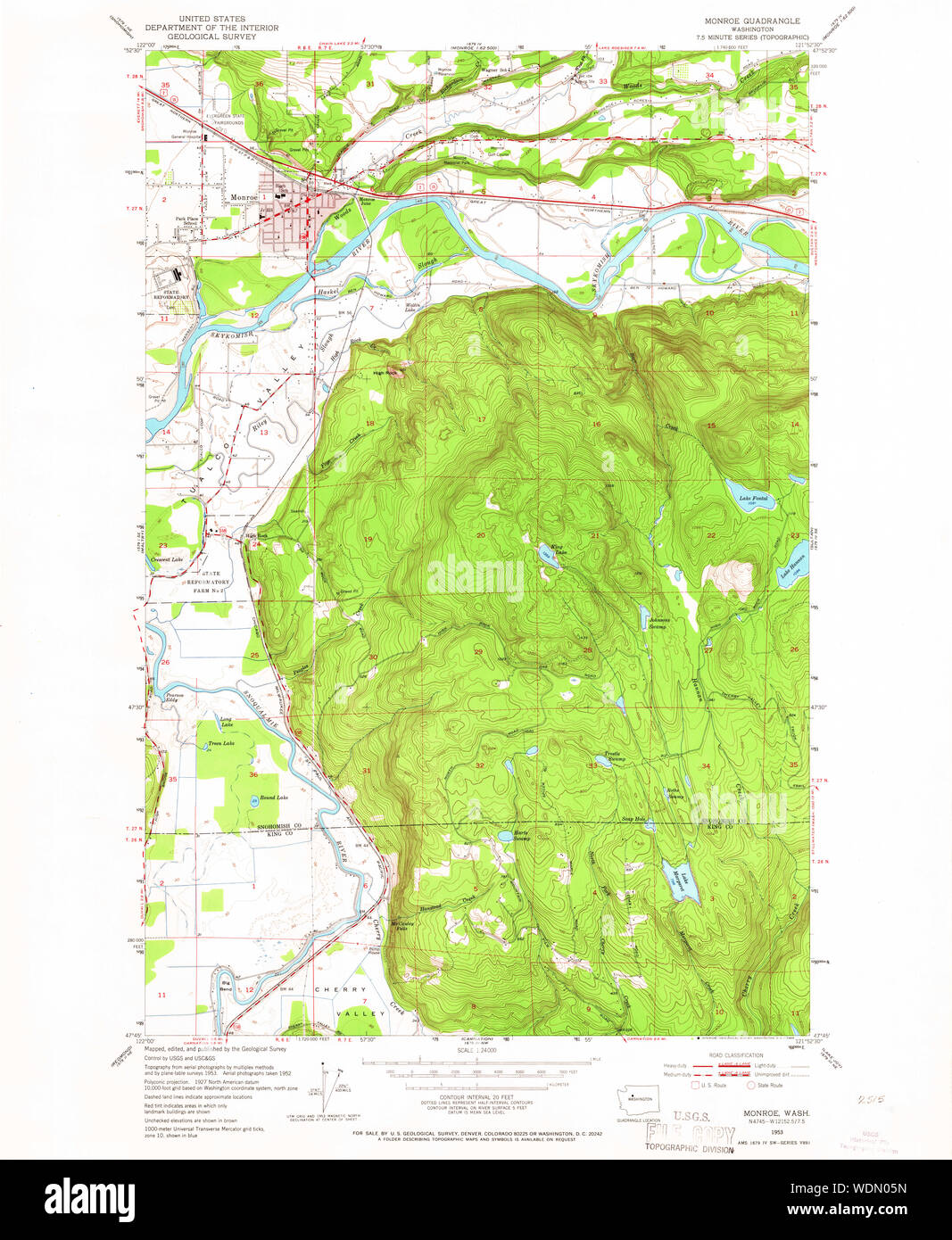 Monroe washington state map hires stock photography and images Alamy
