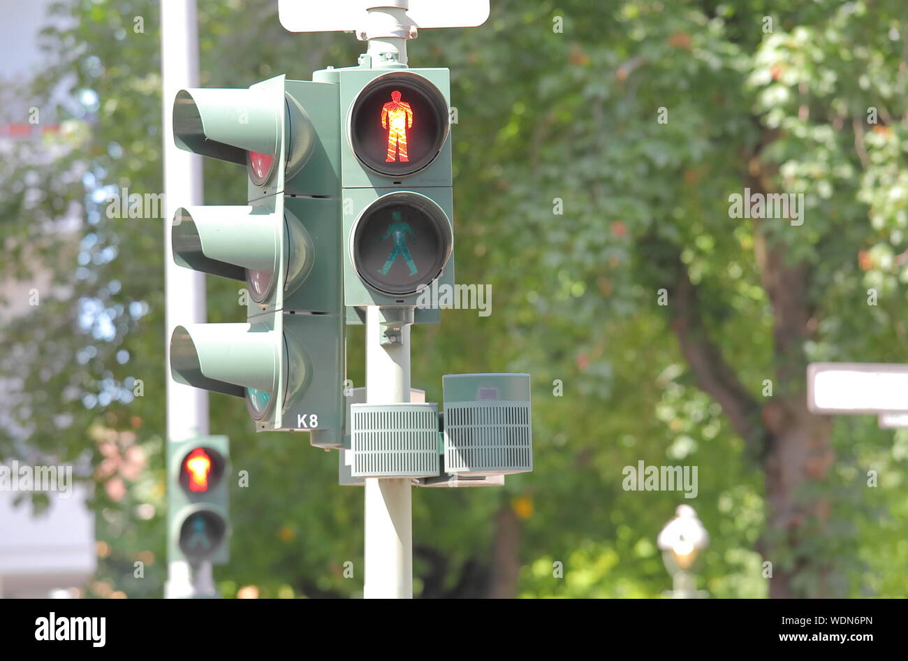 Pedestrian crossing traffic light Berlin Germany Stock Photo - Alamy