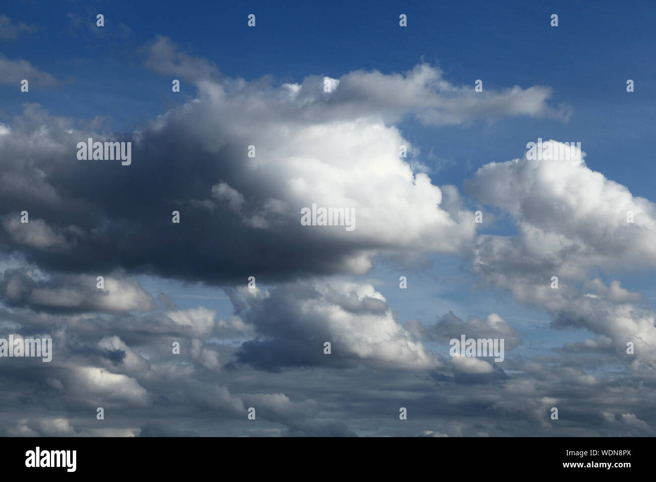 White, grey, dark cloud, clouds, formation, formations, blue sky, skies Stock Photo