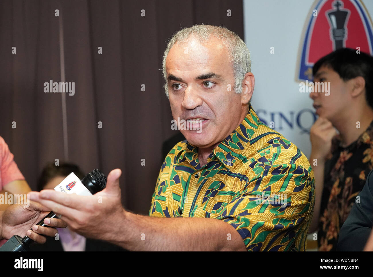 Just two World Champions cracking a joke. A beautiful photo of Garry  Kasparov and Ding Liren at the Superbet Chess Classic, captured by…