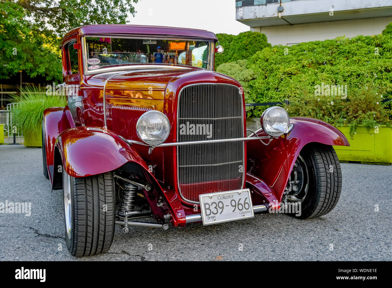 red, 1931, Model A 5, Ford Car Stock Photo