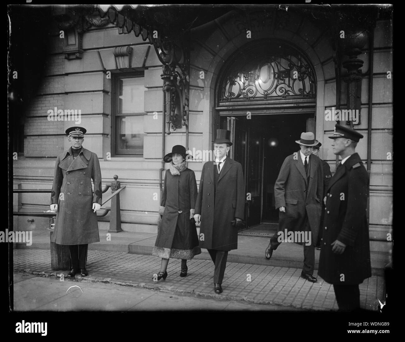 Grace and Calvin Coolidge at funeral Abstract/medium 1 negative
