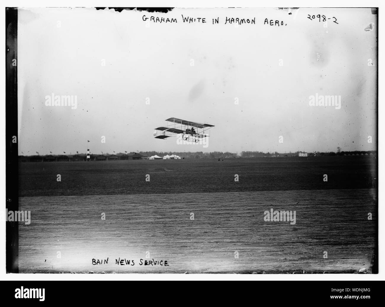 Graham White [i.e., Claude Grahame-White] in Harmon Aero Abstract/medium: 1 negative : glass  5 x 7 in. or smaller. Stock Photo