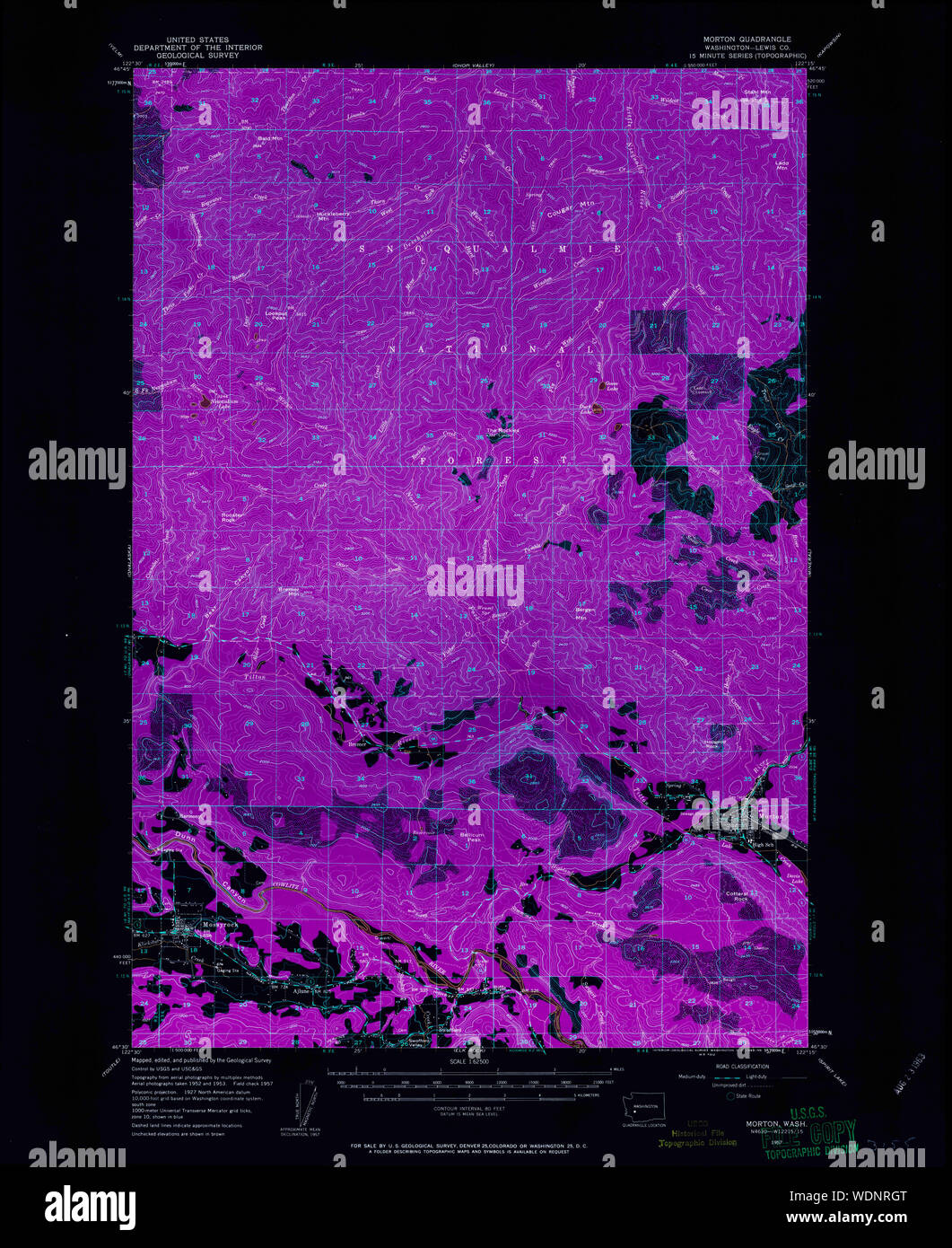 Morton washington state map hires stock photography and images Alamy
