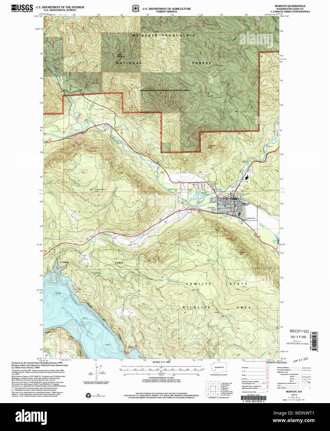 Morton washington state map hires stock photography and images Alamy