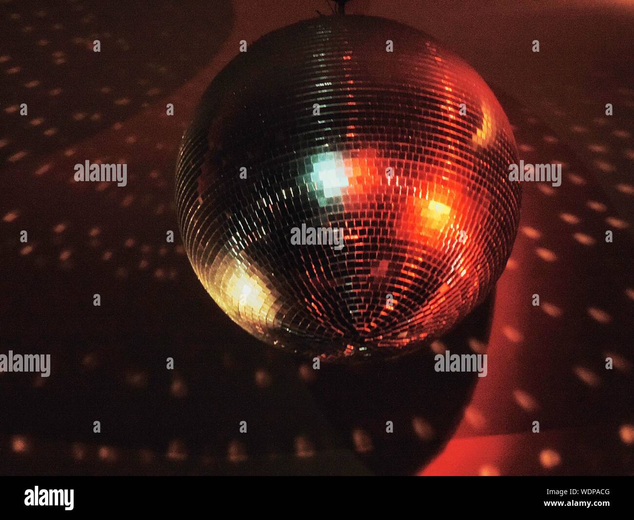 Low Angle View Of Disco Ball Stock Photo