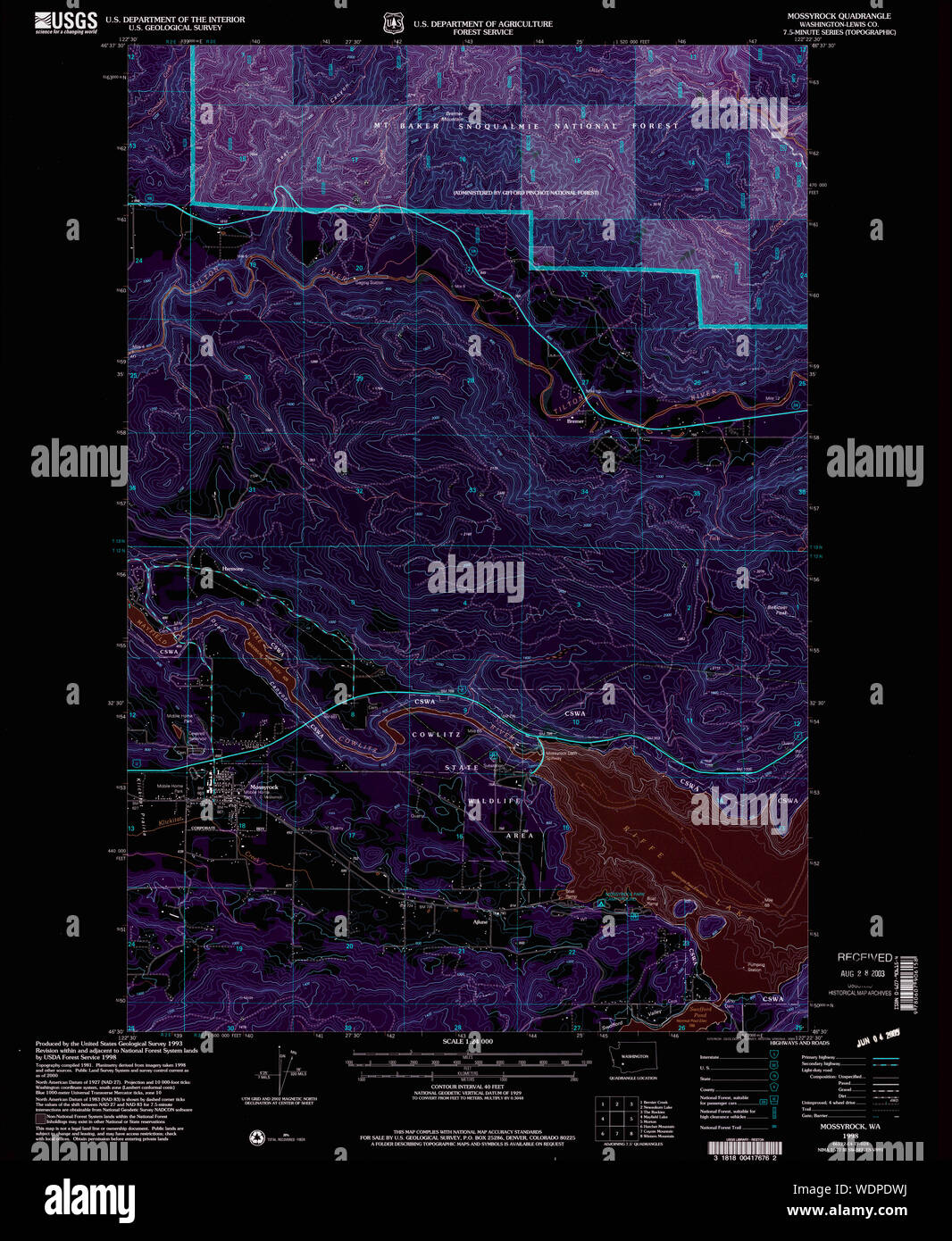 Map of mossyrock hires stock photography and images Alamy
