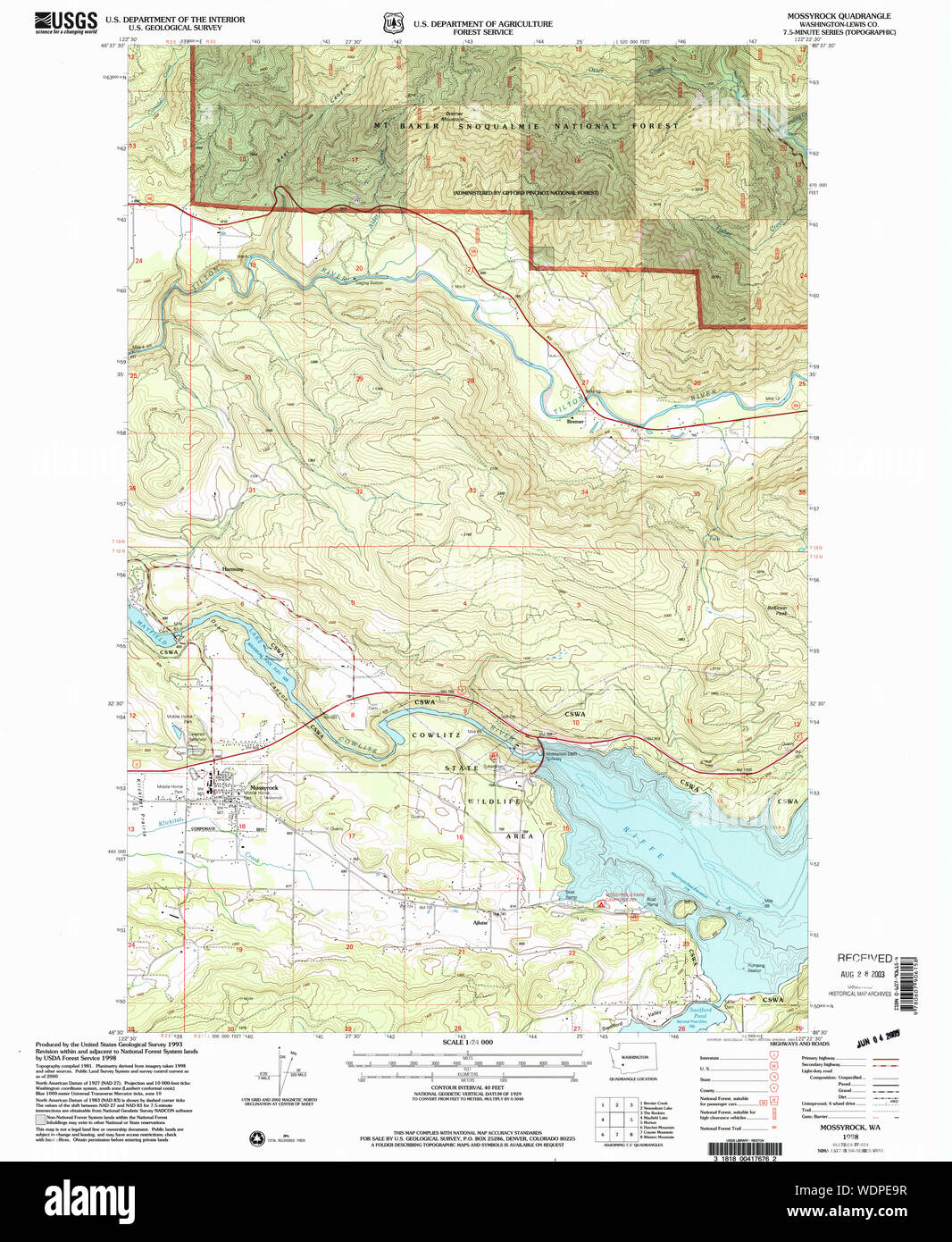 Mossyrock washington map hires stock photography and images Alamy