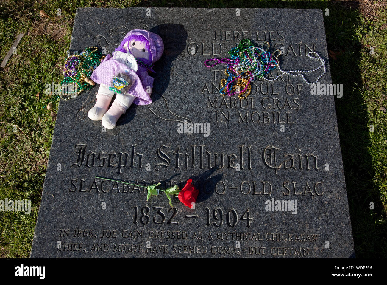 Grave of Joseph Stillwell Cain, Jr., in the Church Street Cemetery