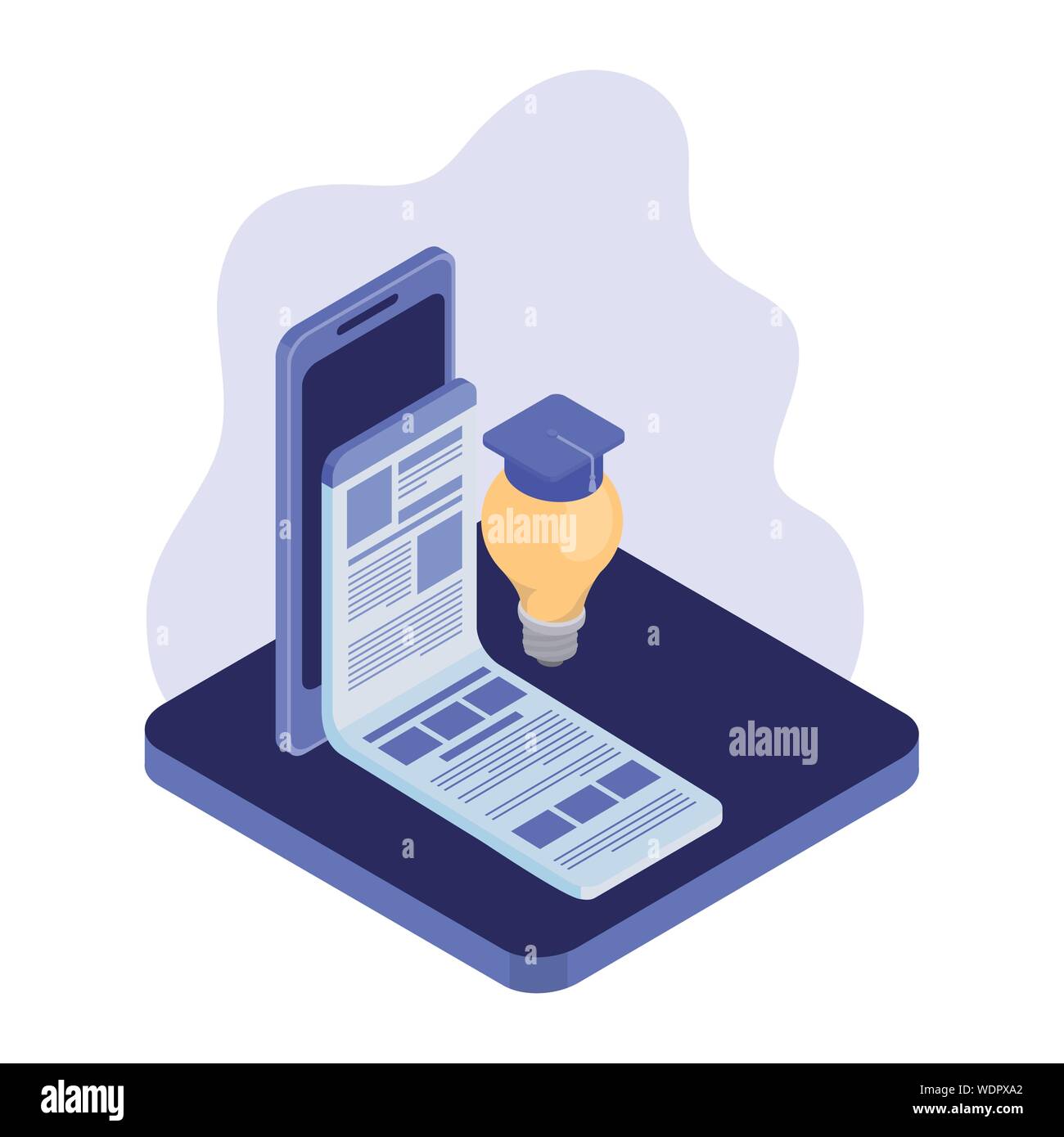 smartphone screen with sheets of paper Stock Vector Image & Art - Alamy