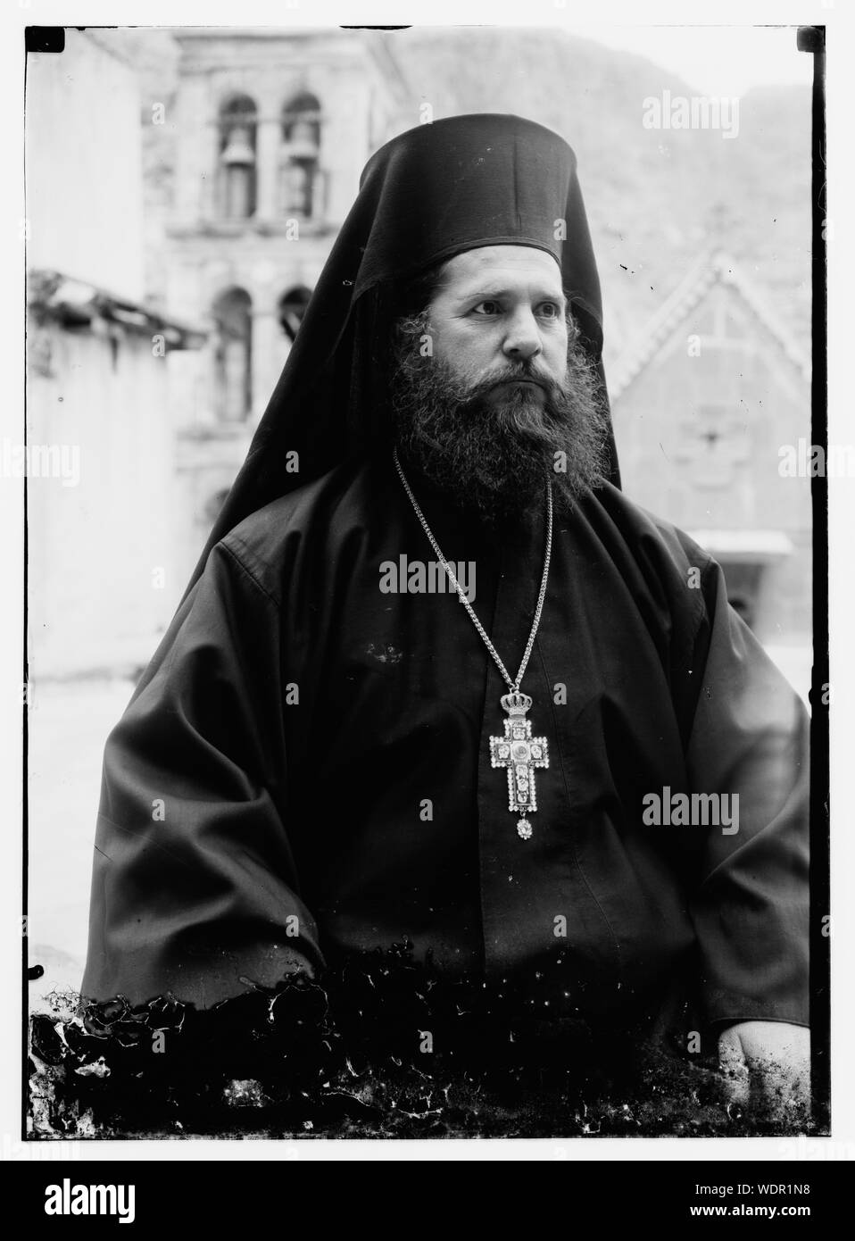 Greek Orthodox priest at St. Catherine's Monastery in the Sinai Abstract/medium: G. Eric and Edith Matson Photograph Collection Stock Photo