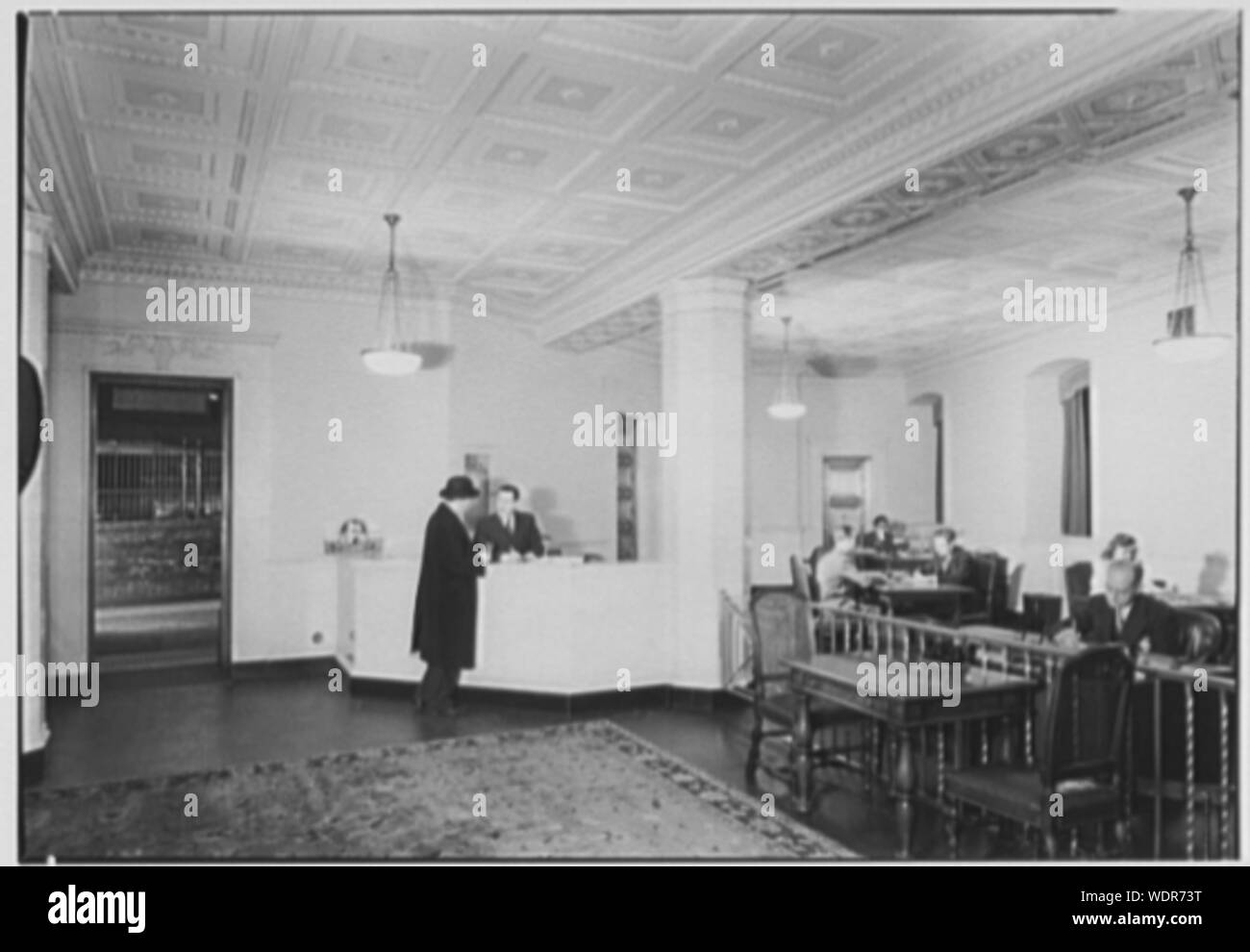 Greenwich Savings Bank, 36th St. and 6th Ave., New York City. Abstract/medium: Gottscho-Schleisner Collection Stock Photo