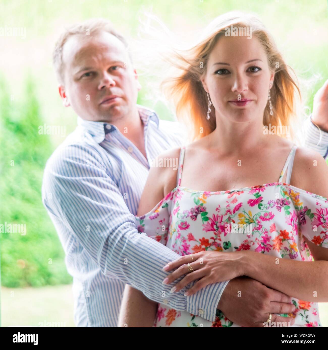 Couple Standing Outdoors Hi Res Stock Photography And Images Alamy