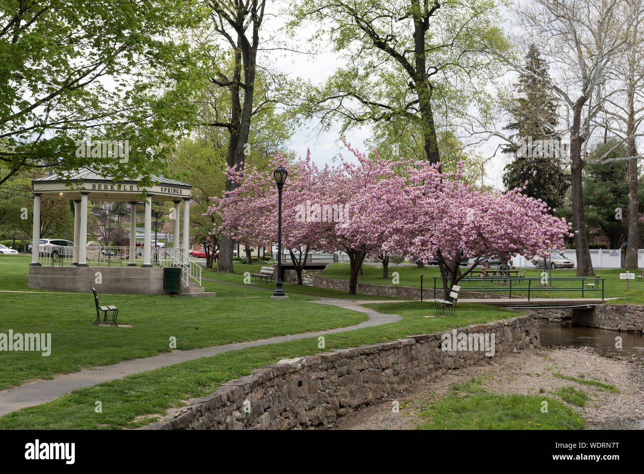 Grounds and a gazebo at the Berkeley Springs Resort in Berkeley Springs